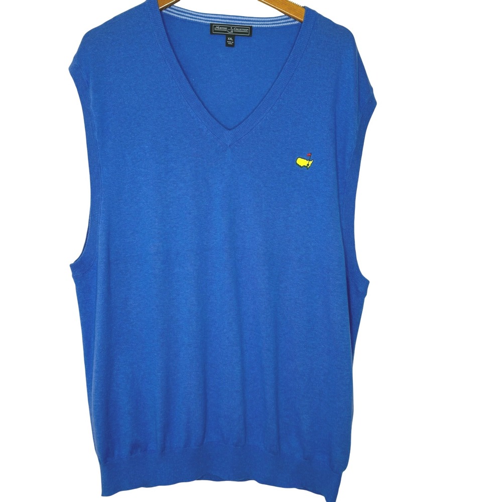 Masters Collection Cotton/Cashmere Blue Sweater Vest‎ XXL